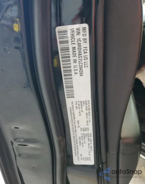 2020 Dodge Durango Sxt from USA, damaged, VIN 1C4RDHAG7LC394394